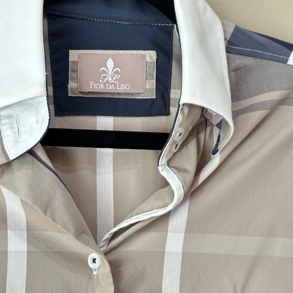 Fior da Liso Plaid Equestrian Long Sleeve Blouse - Picture 3 of 10